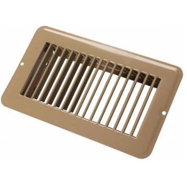 Jr Products JR Products J45-0228955 4 x 8 in. Floor Registers Undampered Metal; Brown J45-0228955